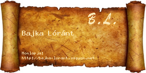 Bajka Lóránt névjegykártya